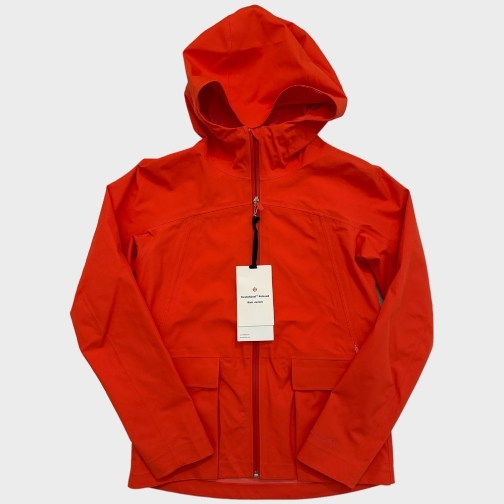 Lululemon StretchSeal Relaxed Fit Rain Jacket - Autumn Red, Size 2